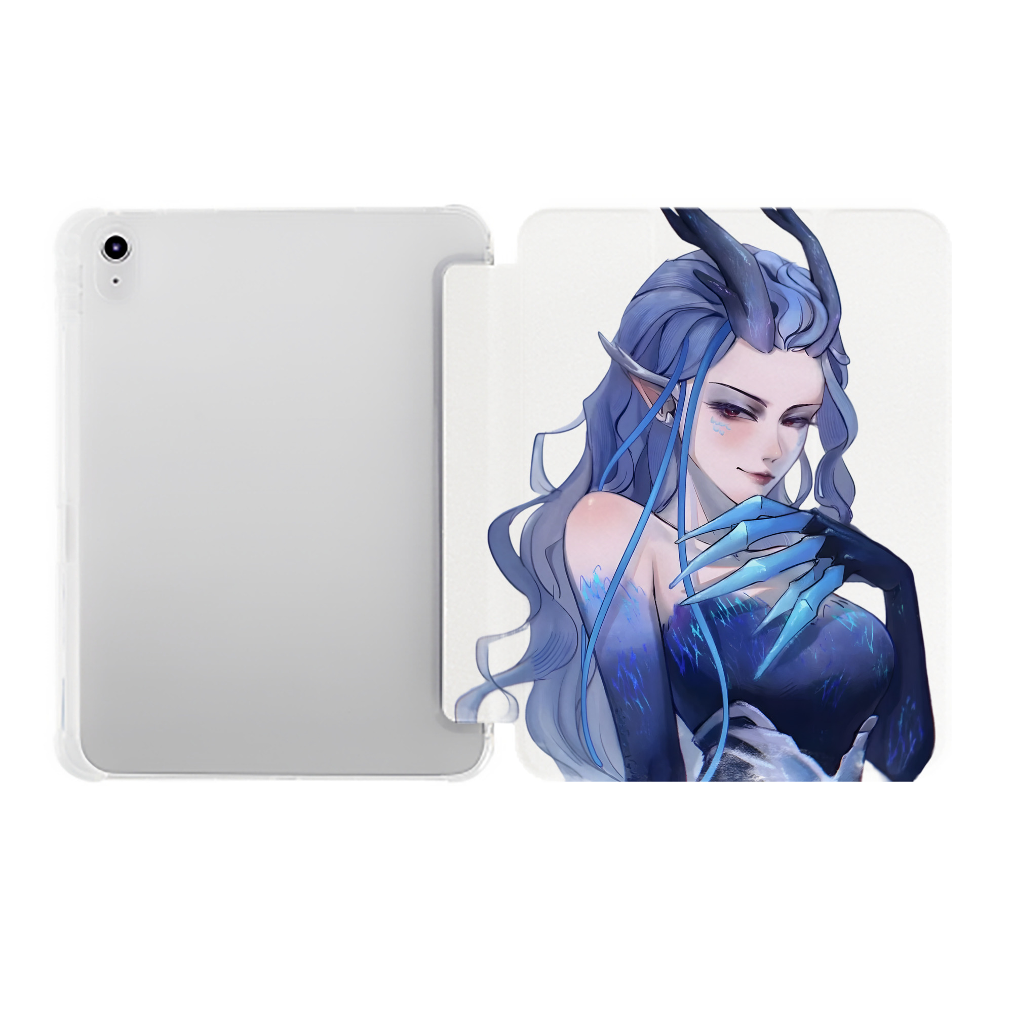 （画像用） Ne Zha 2 ナタ 魔童の大暴れ IPad ケース ペン収納付き 三つ折りスタンド PUレザー×シリコン 対応機種9.5/10.5/10.9インチ